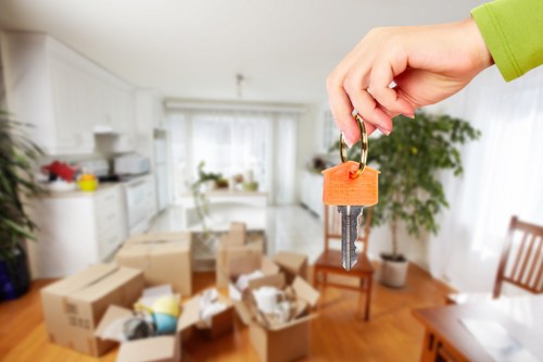 Office relocation planning in Lewisham with business equipment prepared for moving