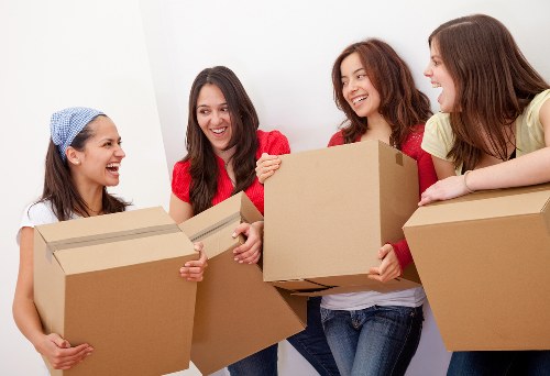 Loading boxes and household items into a van in South East London