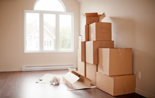 Careful loading of furniture and boxes for Lewisham student removals