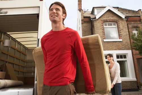 Removal team helping with a flat move in Lewisham