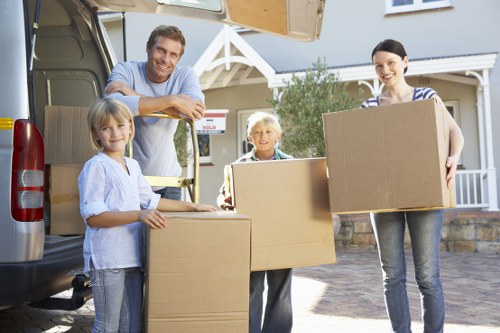 Moving boxes and furniture with a Lewisham van service