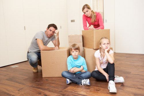 Packing boxes and household items for storage in Lewisham