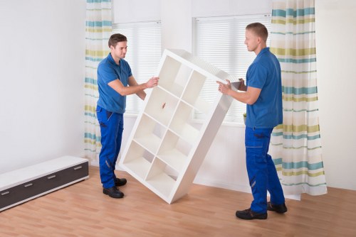 Student moving preparation with packed boxes in a Lewisham flat